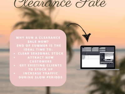 End of Summer clearance sale